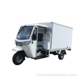 Container motor tricycle for transporting goods